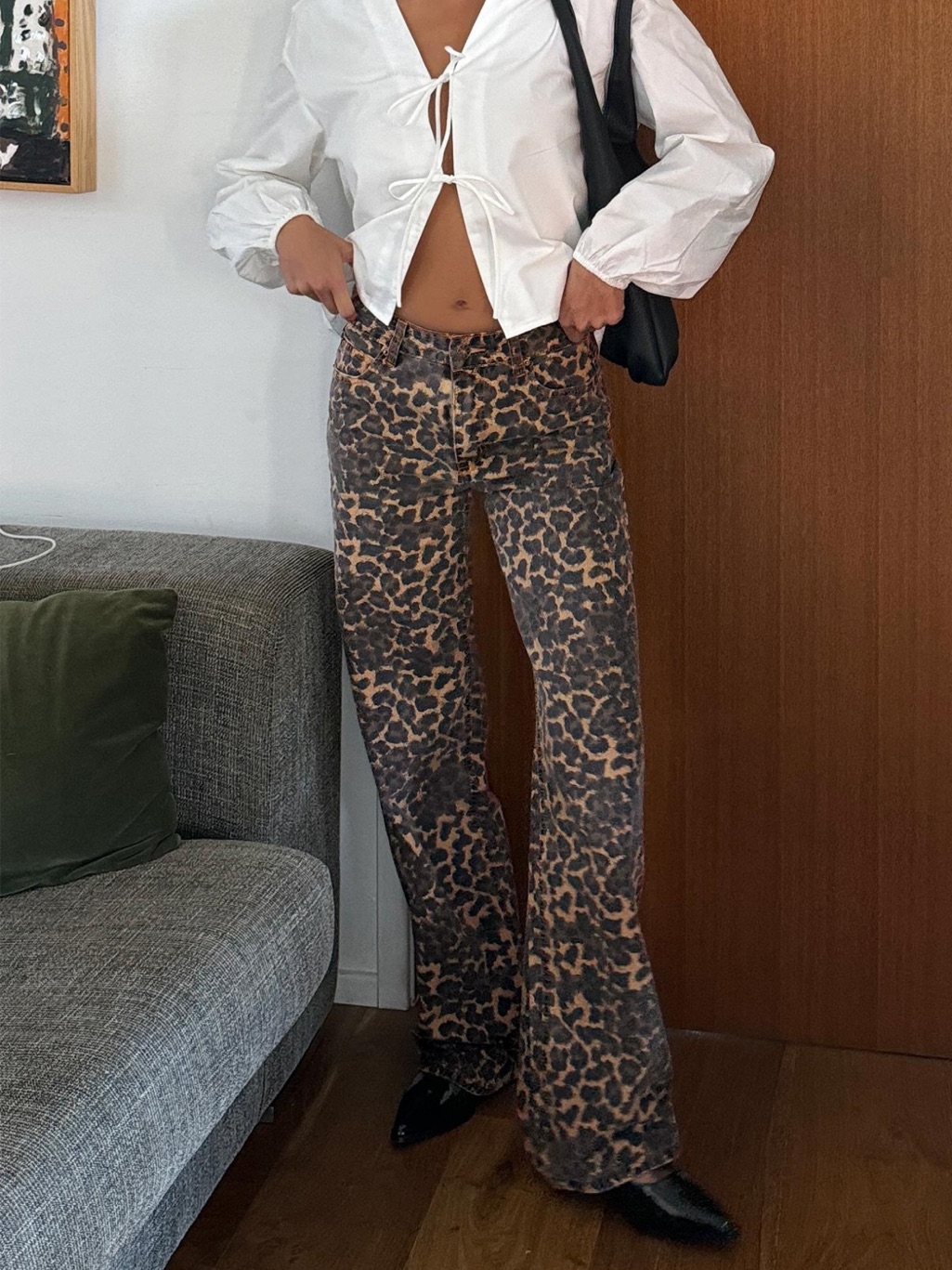 Lioness Leopard Print Jeans